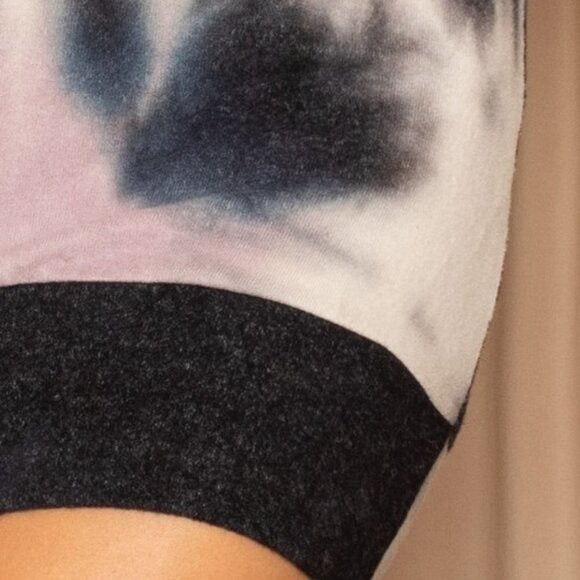 Boutique Tie Dye Hoodie Long Sleeve Sweatshirt Burgundy Red Multicolor - Picture 7 of 11